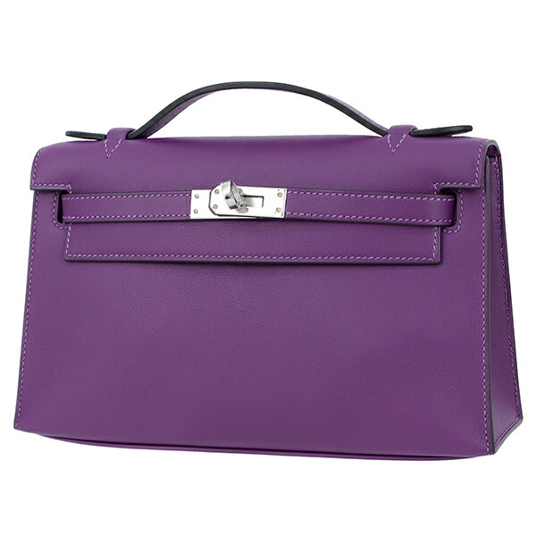 楽天市場】エルメス ポシェットケリー スイフト アネモネ シルバー金具