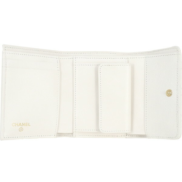 楽天市場】【10%OFF】 シャネル 三つ折り財布 スモール フラップ
