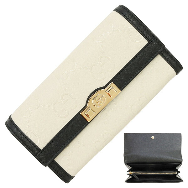 楽天市場】【未使用品】 グッチ 長財布 ロングフラップウォレット