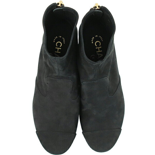 楽天市場】シャネル ショートブーツ ロゴ刺繍 35Cサイズ 約22.5cm