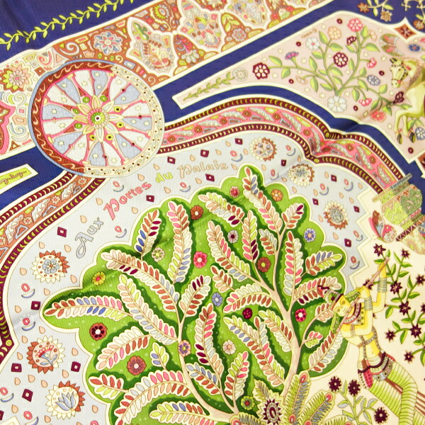 楽天市場】【中古】HERMES エルメス カレ90 Aux Portes du Palais 王宮