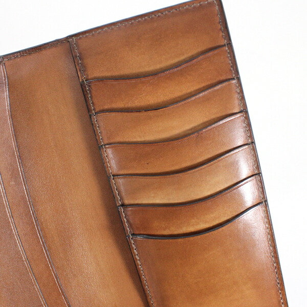 Berluti 長財布 ブラウン レザー セコイヤ オルガ期 スクリットレザー