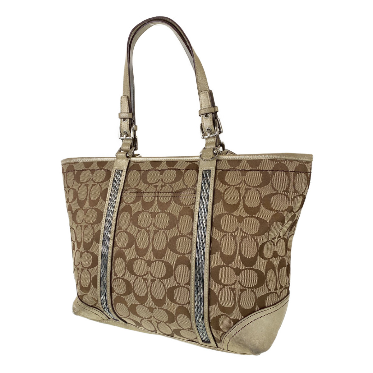 楽天市場】COACH コーチ シグネチャー ブラウン レザー /キャンバス