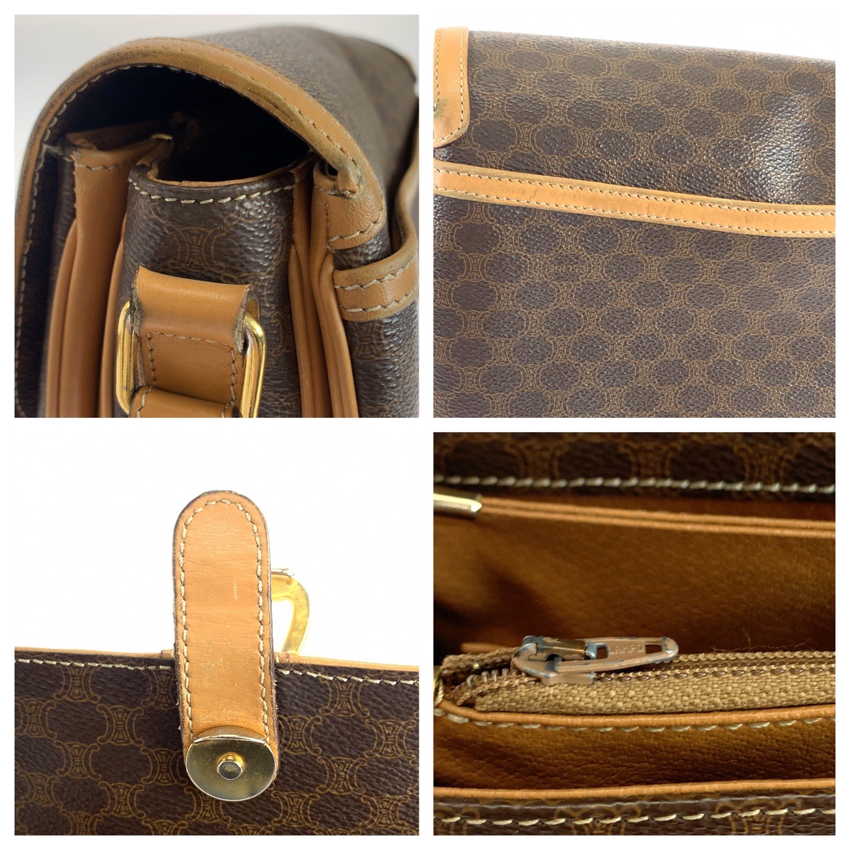 楽天市場】美品 CELINE セリーヌ ヴィンテージ マカダム柄 ブラウン