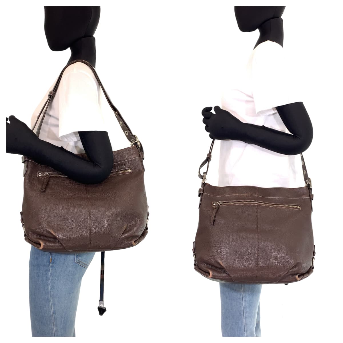 楽天市場】COACH コーチ ブラウン レザー F15064 ホーボー ショルダー