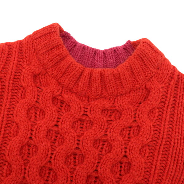 楽天市場】サカイ sacai ウール 長袖 ドッキング ケーブルニット