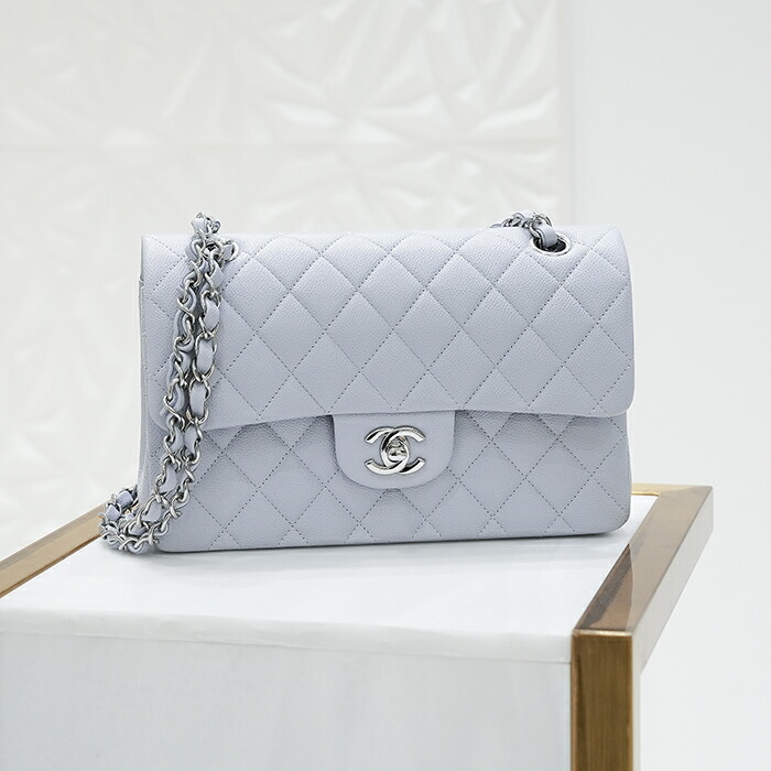 楽天市場】シャネル クラシック スモール ハンドバッグ ライトブルー