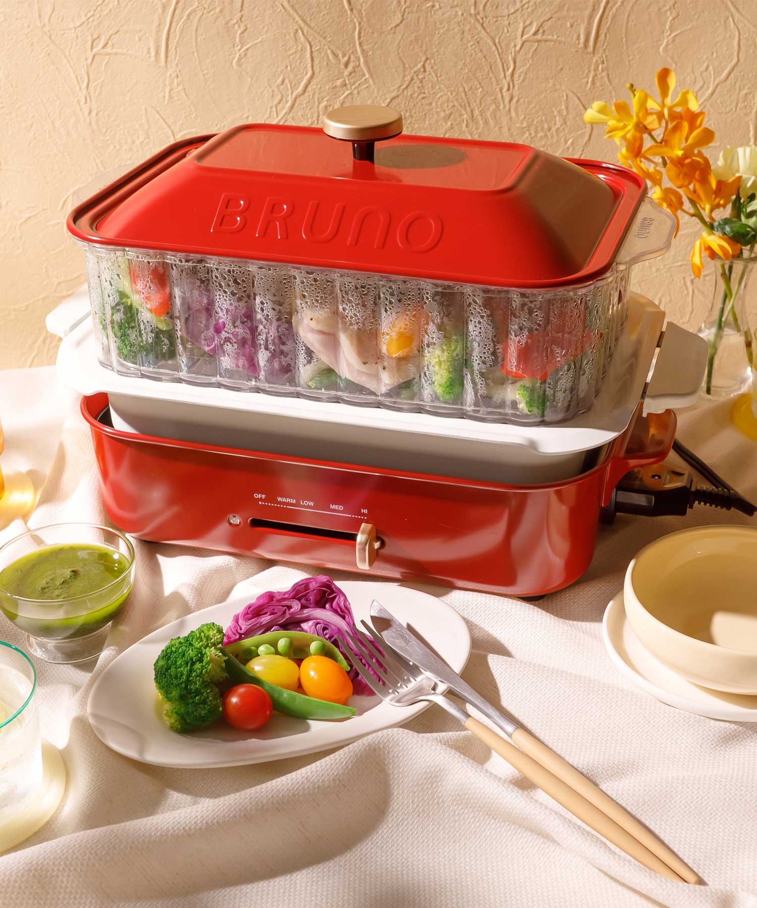 楽天市場】【公式】BRUNO コンパクトホットプレート用スチーマー(1段