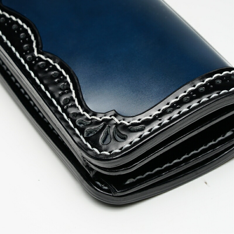 楽天市場】コードバンミドルウォレット パンチング ダブルカット