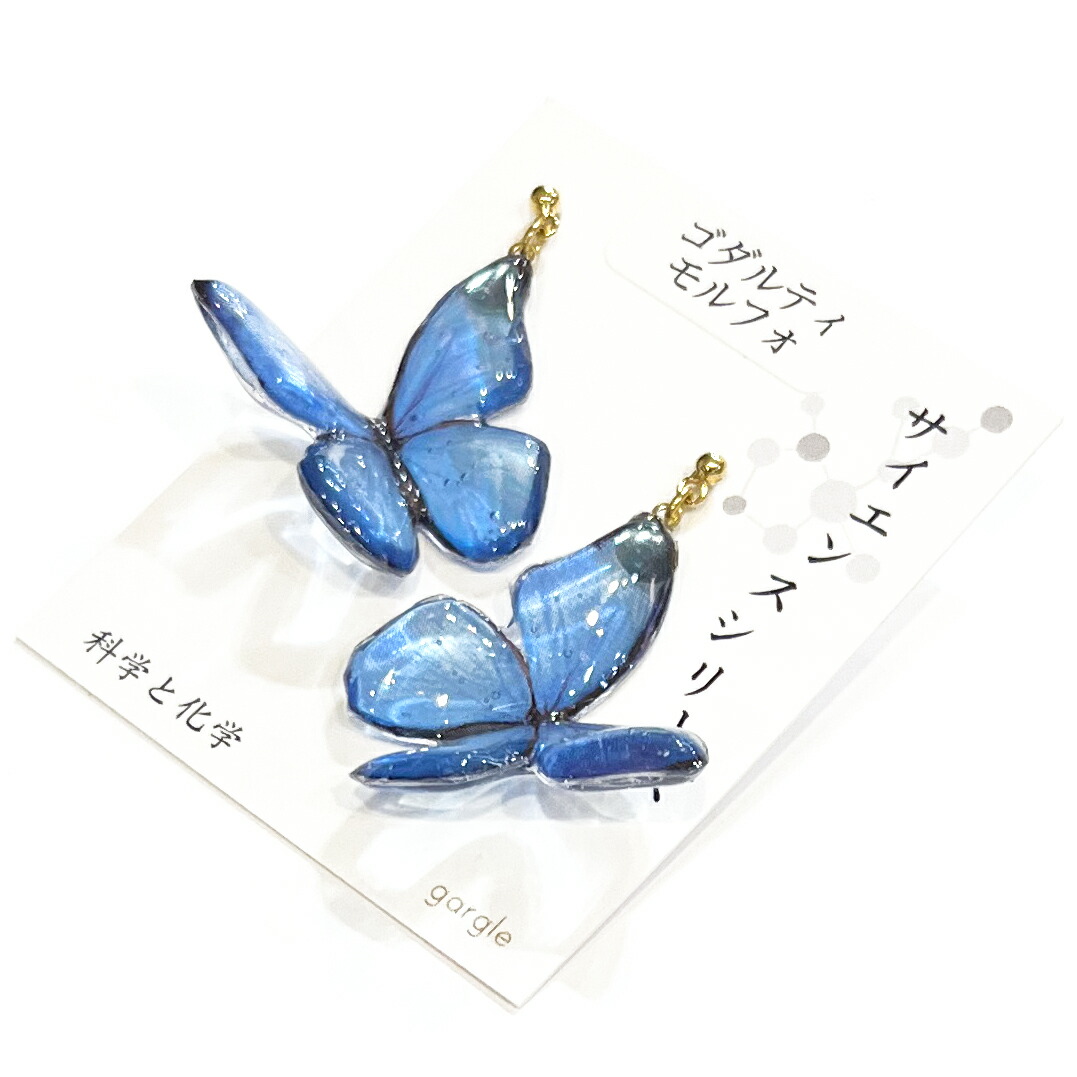 楽天市場】ガーグル ピアス 蝶標本2 ミイロタテハ コロラドルリ