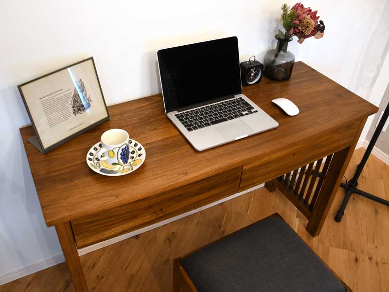 楽天市場】コンソールテーブル パソコンデスク チーク 無垢 幅120cm