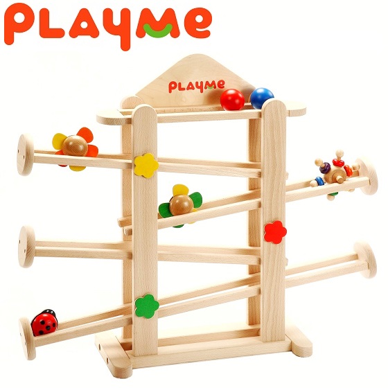 楽天市場】プレイミー PlayMeToys スロープ フラワーガーデン 木の