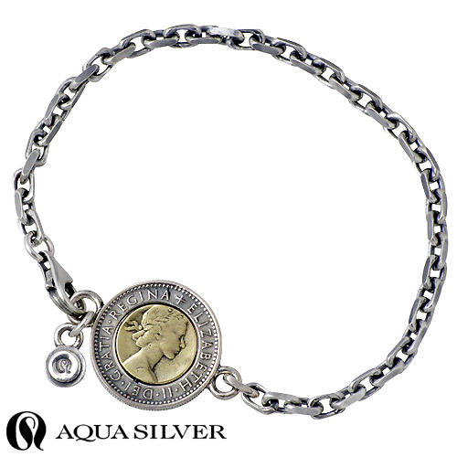 楽天市場】チェーンブレスレット メンズ（ブランドアクアシルバー