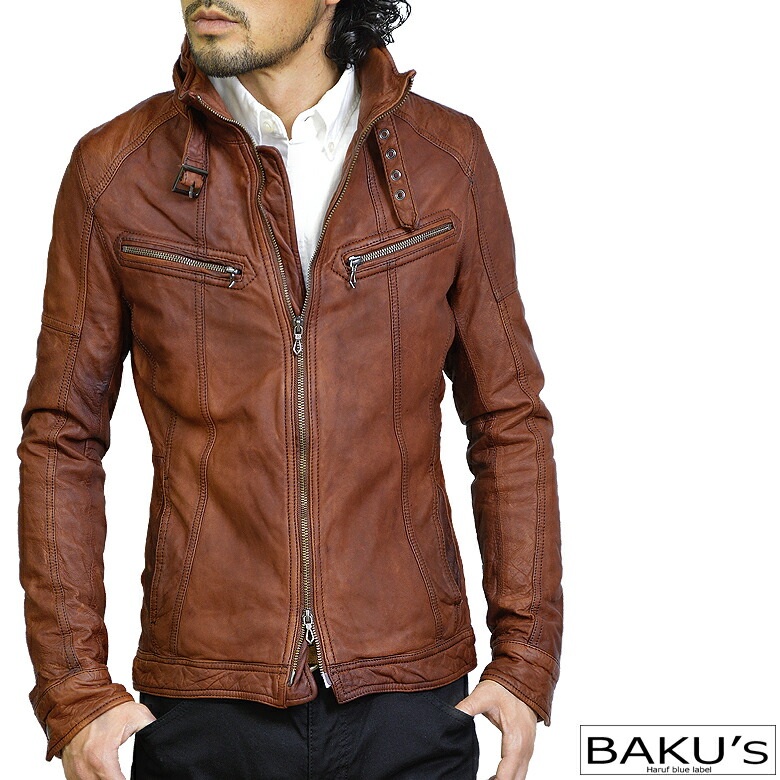 楽天市場】レザージャケット ライダースジャケット メンズ 本革 革