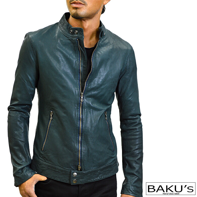 楽天市場】シングルライダース レザージャケット メンズ 本革 革ジャン