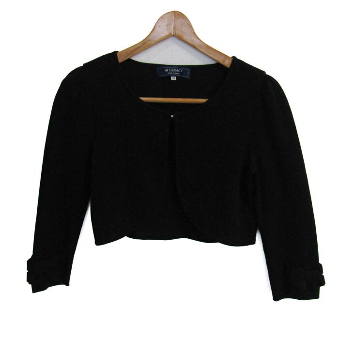 楽天市場】エムズグレイシー（カラーブラック）（カーディガン・ボレロ