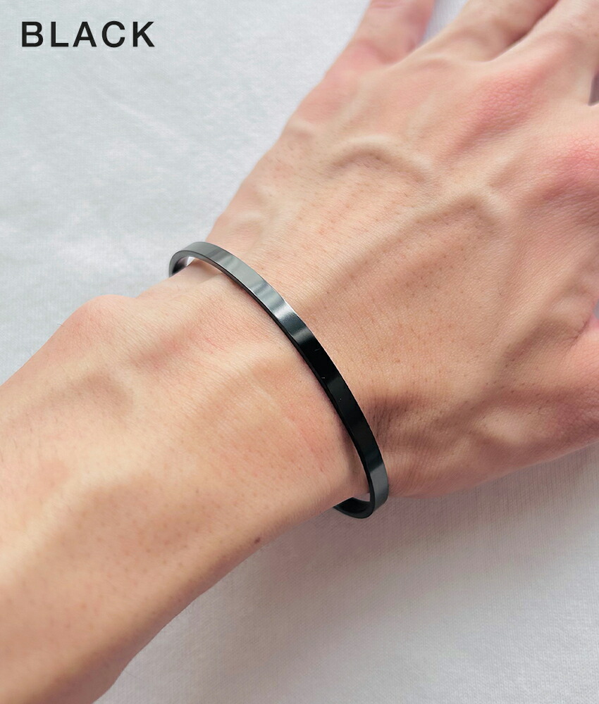 楽天市場】バングル シルバー ゴールド ブラック シンプル USED加工 腕