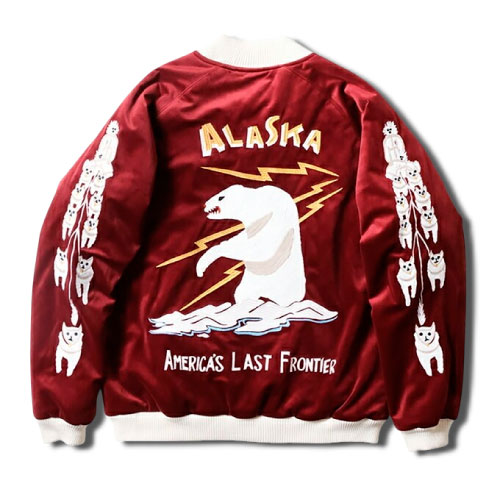 楽天市場】スカジャン 別珍（カラーワインレッド）（メンズ