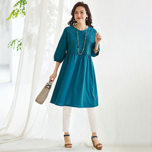 楽天市場】＼まとめ買い最大2000円OFFクーポン／チュニック 綿麻素材