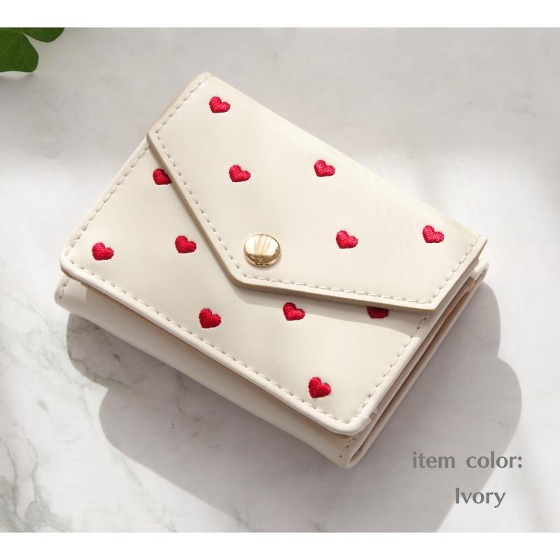 楽天市場】FLOWERING フラワーリング ハート 三つ折り 財布 札入れ