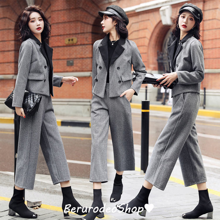 美品】23区Heritage Classic グレーパンツスーツ セットアップ 楽天