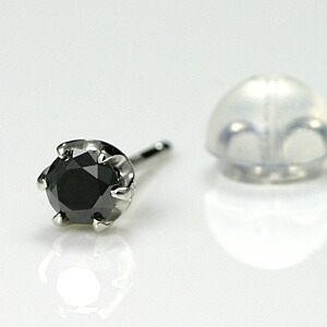 楽天市場】【ポイント2倍】プラチナピアス メンズ ブラックダイヤ 0.1