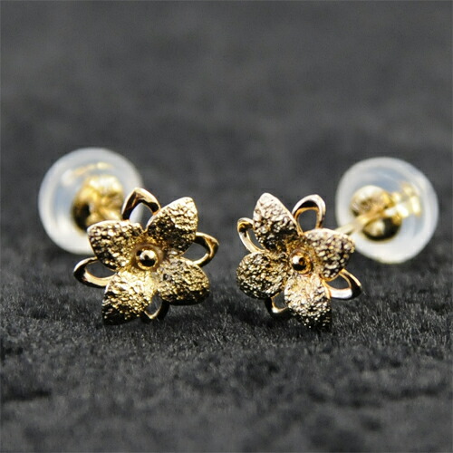 楽天市場】K18 花 ピアス 18金ゴールド【送料無料】【あす楽対応