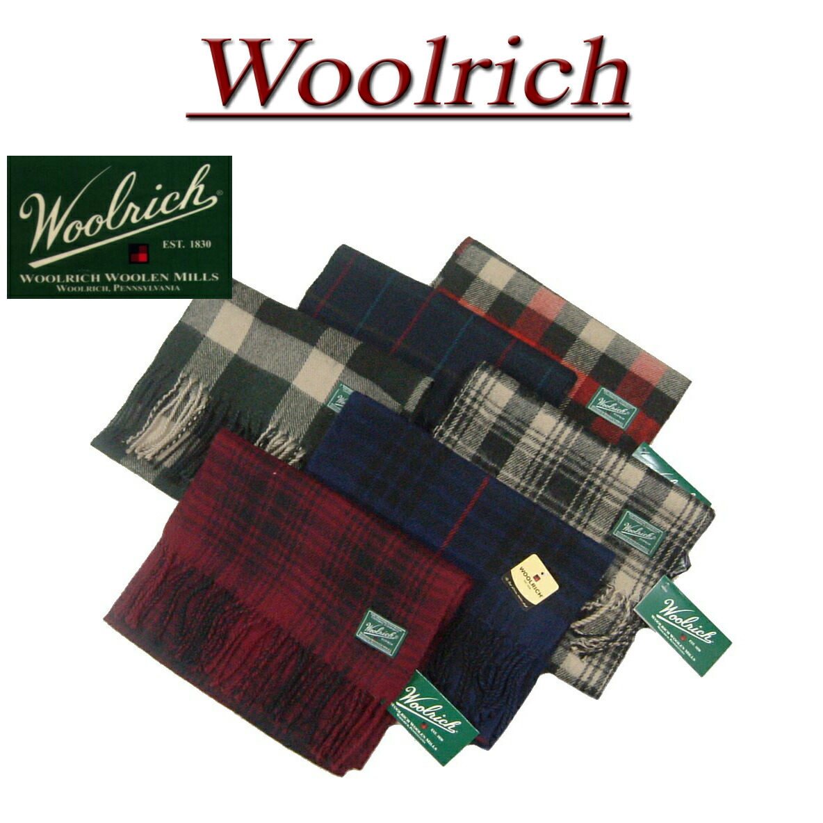楽天市場】【6色】 aw951 新品 WOOLRICH チェック ラムウール混紡
