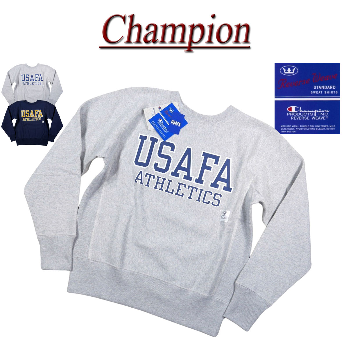 楽天市場】チャンピオン スウェット リバースウィーブ 11．5oz 青単色