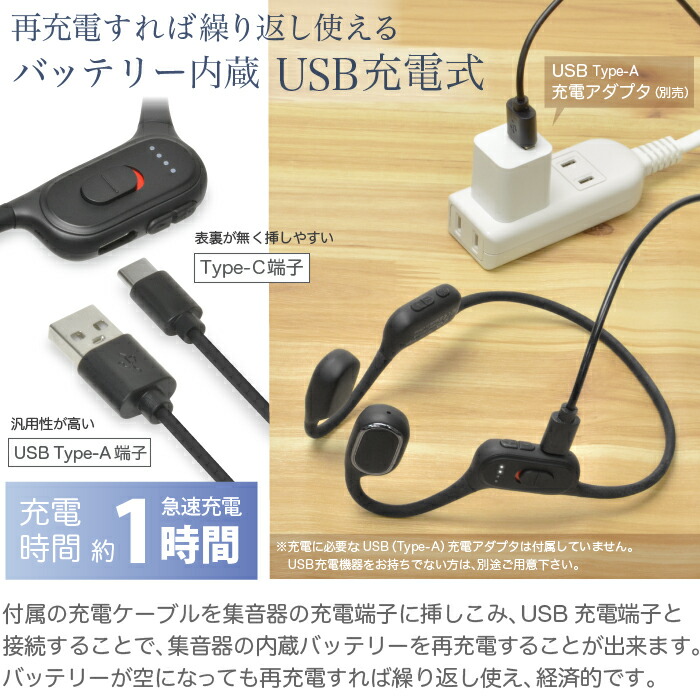 楽天市場】【楽天SALEポイント20倍】骨伝導 ステレオ 集音器 福耳 Airy