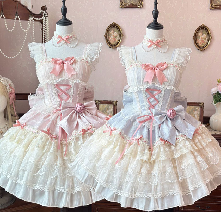 楽天市場】ロリータ ドレス ジャンパースカート フリルいっぱい 大人