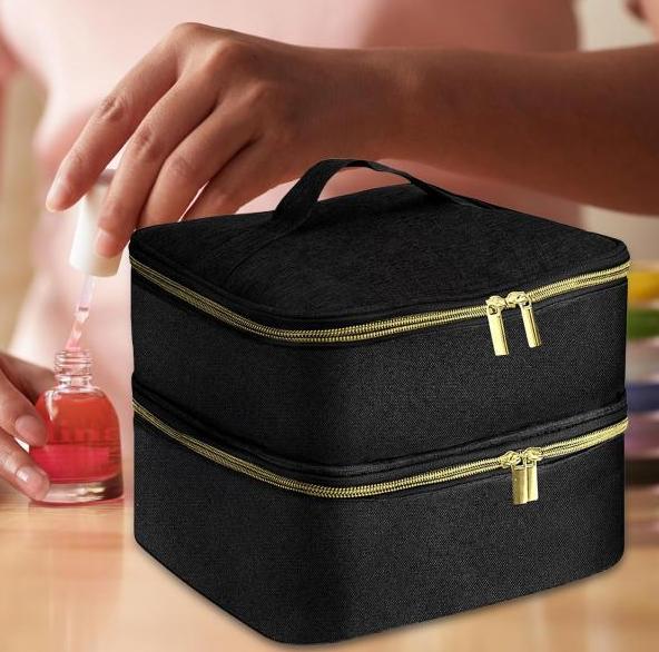 楽天市場】ネイル用品収納ポーチ ネイルバッグ バニティバック 3colour