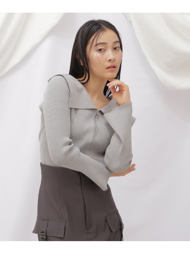 楽天市場】【SALE／20%OFF】◇ビッグカラーフロントZIPカーディガン