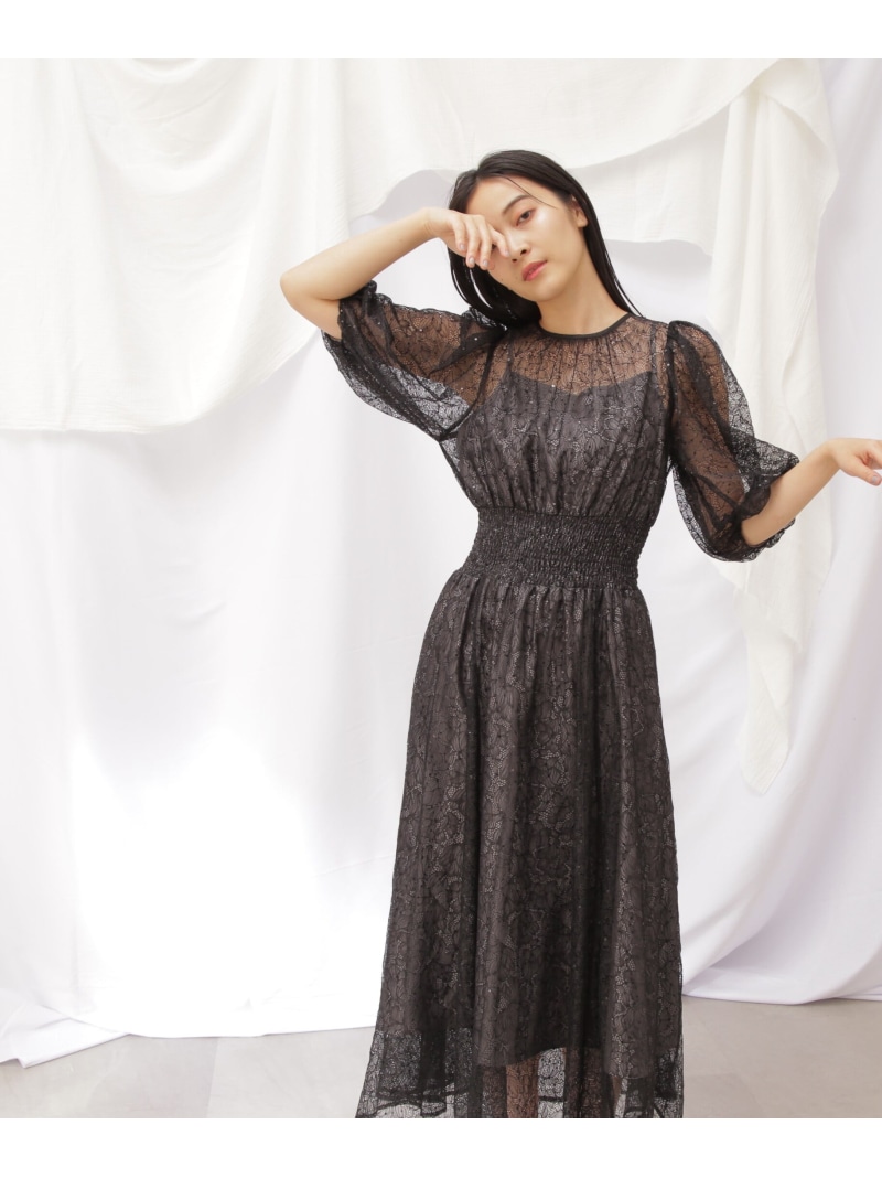 楽天市場】【SALE／40%OFF】スパンコールレースボリュームスリーブ