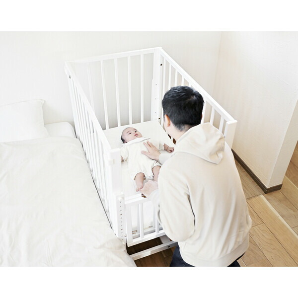 楽天市場】大和屋 そいねーる ミニ ベビーベッド(ホワイト) ソイネ