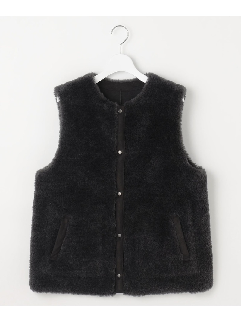 楽天市場】リバーシブルエコメリノムートン ジレ 自由区 S ジユウク