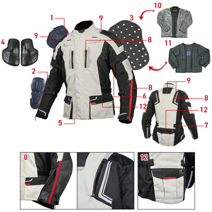 楽天市場】コミネ ジャケット JK-597 フルイヤージャケット KOMINE 07