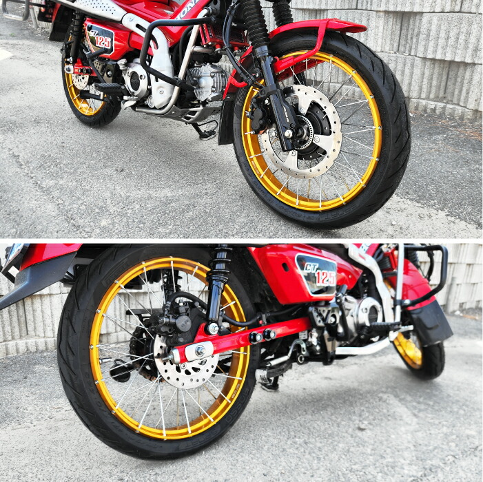 楽天市場】モトライン チューブレス ホイール J17 x 1.60 フロント