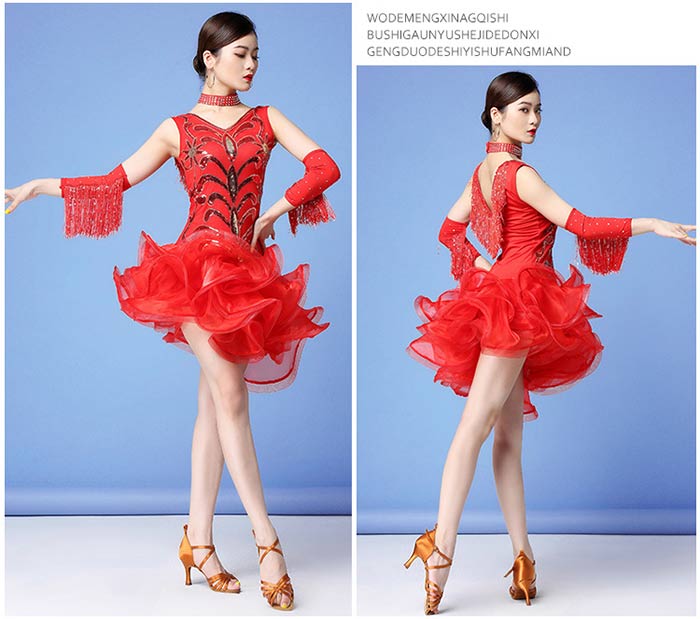 楽天市場】社交ダンス ラテンドレス レディース ラテン ダンス衣装