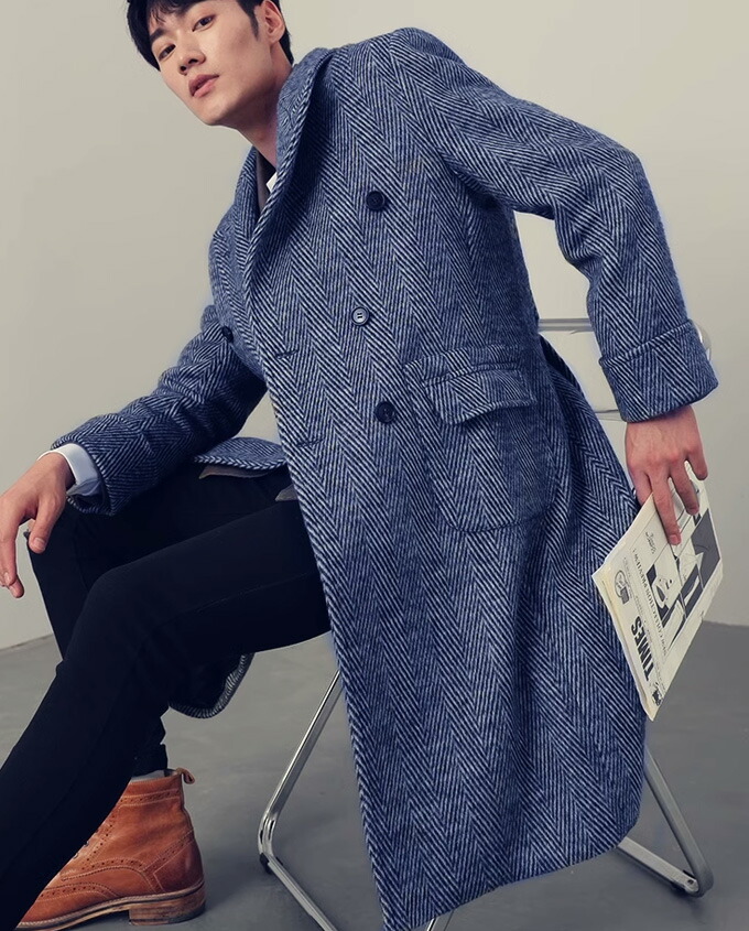 楽天市場】コート チェスターコート メンズ ウール混 ツイード素材