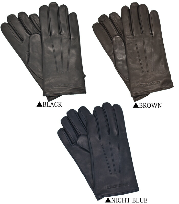 楽天市場】EMPORIO ARMANI エンポリオアルマーニ レザーグローブ 手袋