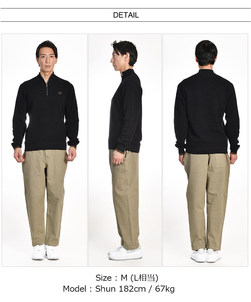 楽天市場】FRED PERRY/フレッドペリー WAFFLE STITCH HALF ZIP JUMPER