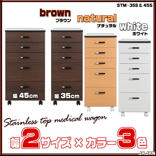 楽天市場】ステンレス天板メディカルワゴン 35cm幅タイプ ☆医療現場で