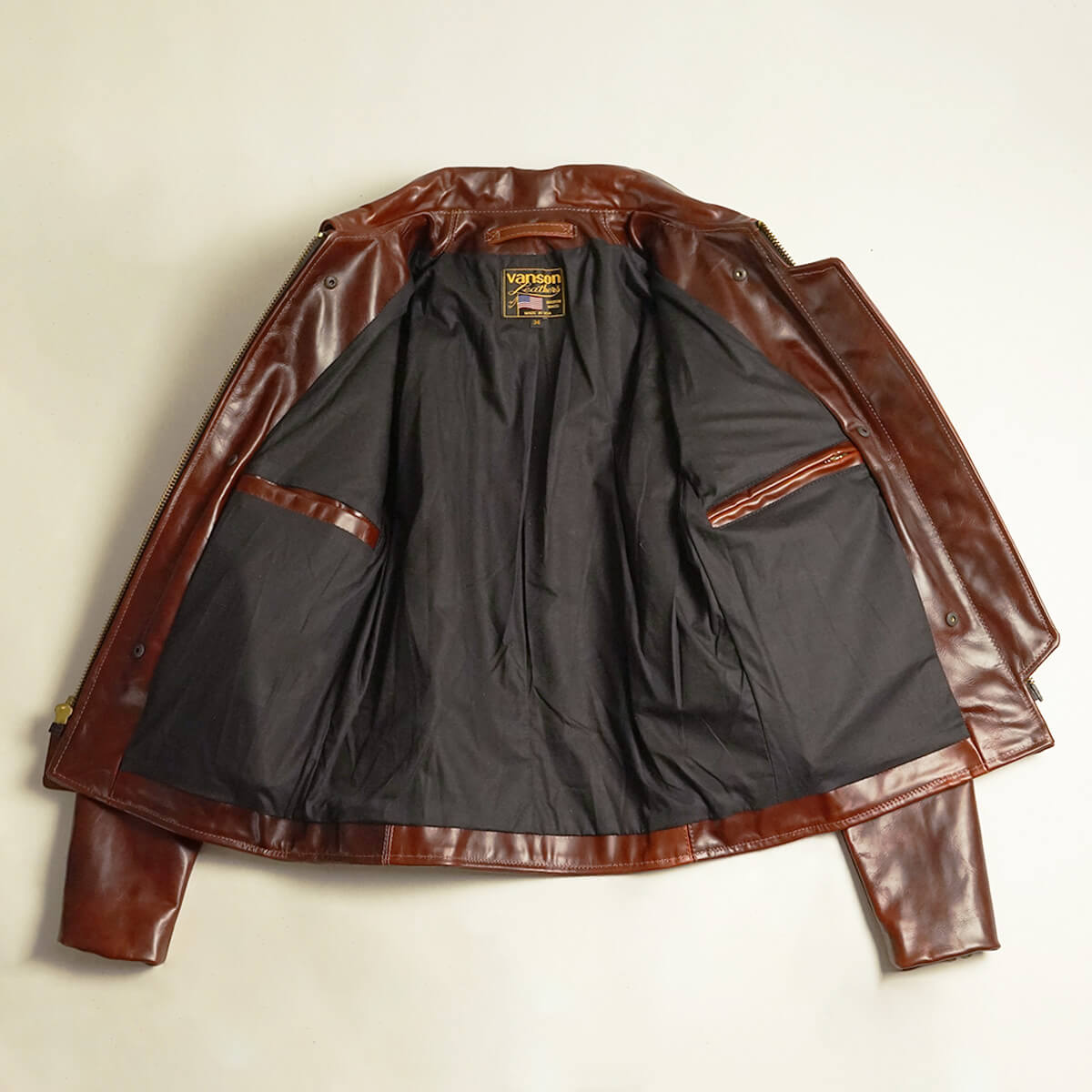 楽天市場】バンソン VANSON ENF シングル ライダース オクタゴン