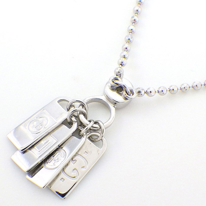 楽天市場】グッチ GUCCI ネックレス ロゴ プレート タグ ボール