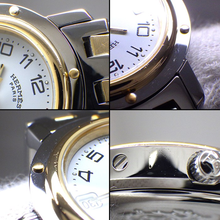 楽天市場】エルメス HERMES 腕時計 クリッパー CL4.220 ホワイト文字盤