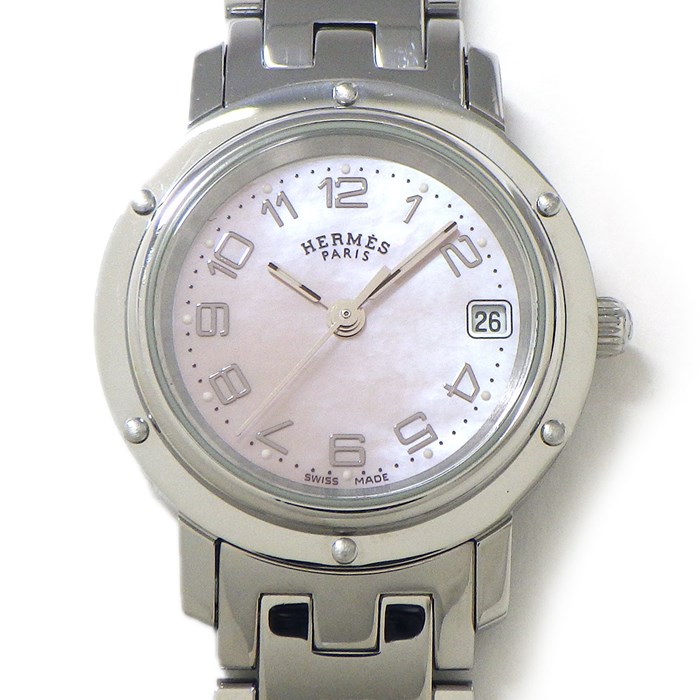 楽天市場】エルメス HERMES 腕時計 クリッパー CL4.210 ピンクシェル