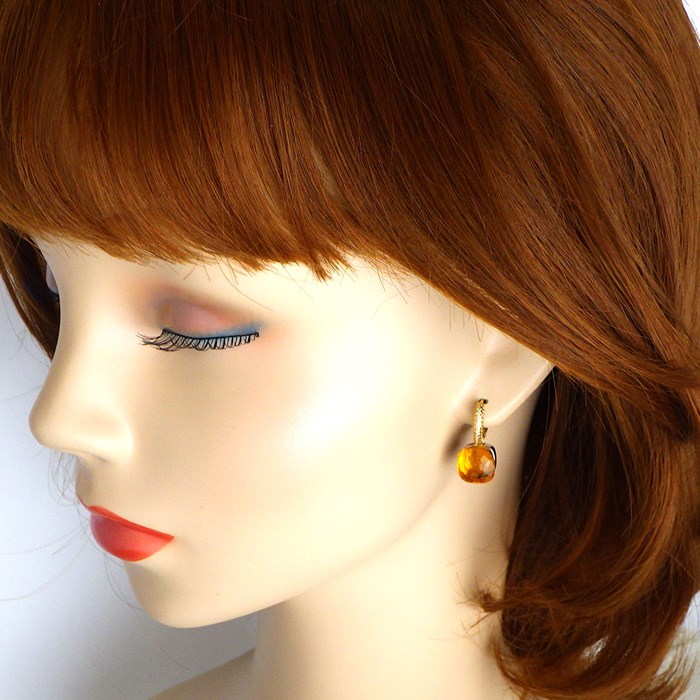 楽天市場】ポメラート Pomellato ピアス ヌード シトリン 透明石 K18YG
