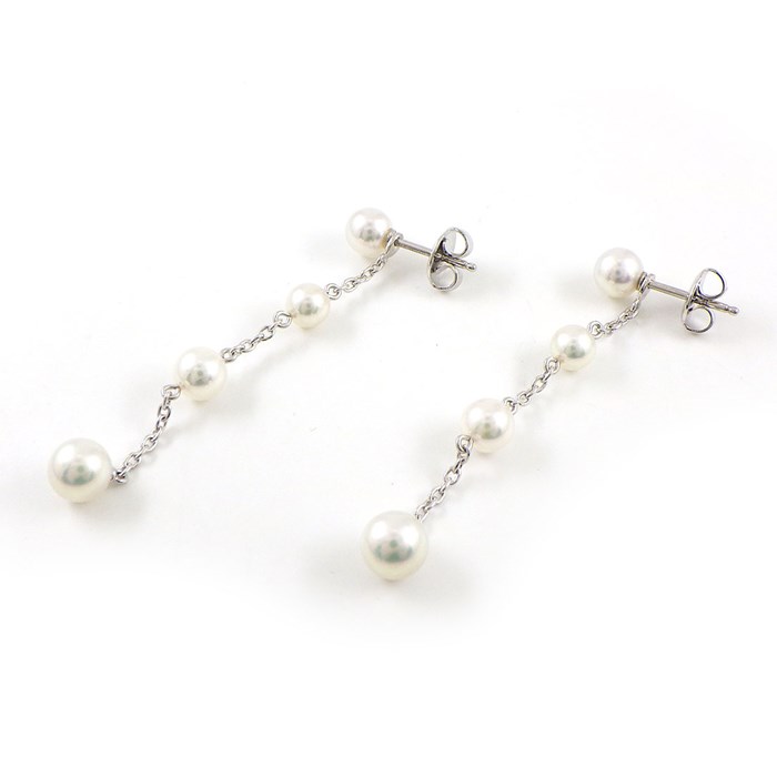 楽天市場】ミキモト MIKIMOTO ピアス スウィング ドロップ 2Way パール