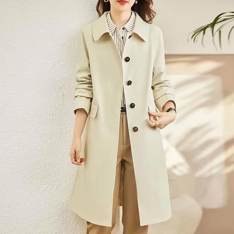 楽天市場】 トレンチコート レディース ステンカラーコート 春